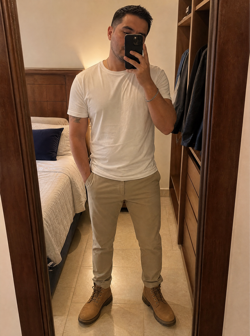 Cliente con botas TORVAN camel